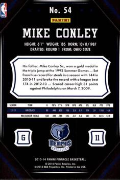 2013-14 Pinnacle #54 Mike Conley Back