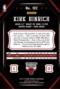 2013-14 Pinnacle #102 Kirk Hinrich Back