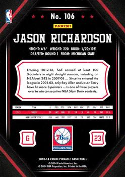 2013-14 Pinnacle #106 Jason Richardson Back