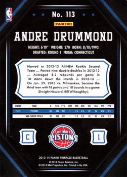 2013-14 Pinnacle #113 Andre Drummond Back