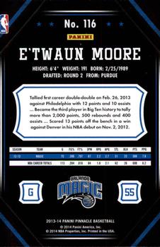 2013-14 Pinnacle #116 E'Twaun Moore Back