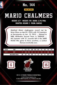 2013-14 Pinnacle #144 Mario Chalmers Back