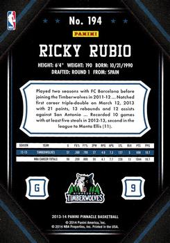 2013-14 Pinnacle #194 Ricky Rubio Back