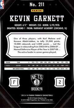 2013-14 Pinnacle #211 Kevin Garnett Back