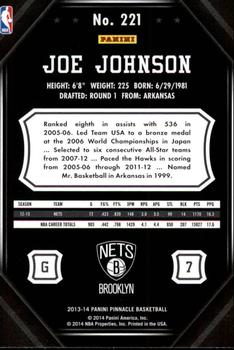 2013-14 Pinnacle #221 Joe Johnson Back
