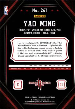 2013-14 Pinnacle #261 Yao Ming Back