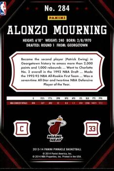 2013-14 Pinnacle #284 Alonzo Mourning Back