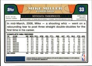 2008-09 Topps Chrome #33 Mike Miller Back