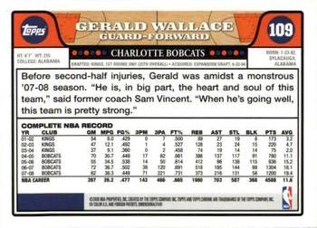 2008-09 Topps Chrome #109 Gerald Wallace Back