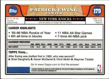 2008-09 Topps Chrome #179 Patrick Ewing Back