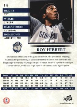 2008 Press Pass #14 Roy Hibbert Back