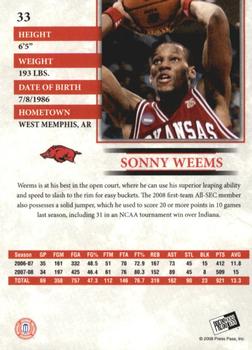 2008 Press Pass #33 Sonny Weems Back
