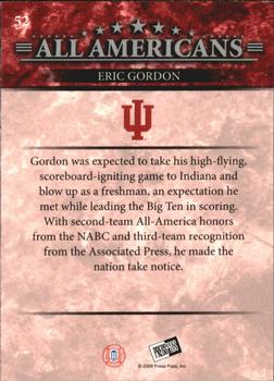 2008 Press Pass #52 Eric Gordon Back