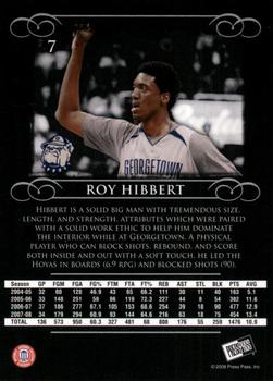 2008-09 Press Pass Legends #7 Roy Hibbert Back