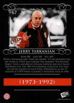 2008-09 Press Pass Legends #67 Jerry Tarkanian Back