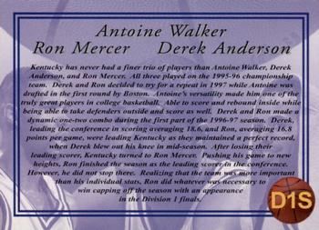 1997 Genuine Article - Double Cards #D1S Antoine Walker / Ron Mercer / Derek Anderson Back
