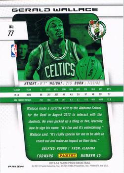 2013-14 Panini Prizm - Prizms Red #77 Gerald Wallace Back