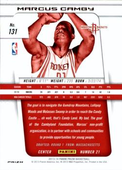 2013-14 Panini Prizm - Prizms Red #131 Marcus Camby Back