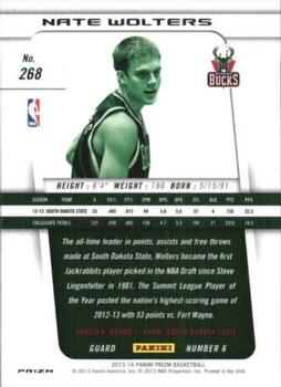 2013-14 Panini Prizm - Prizms Red #268 Nate Wolters Back
