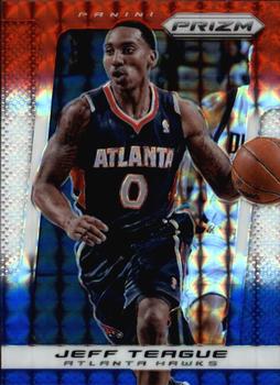 2013-14 Panini Prizm - Prizms Red White and Blue Mosaic #15 Jeff Teague Front