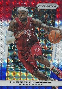 2013-14 Panini Prizm - Prizms Red White and Blue Mosaic #65 LeBron James Front