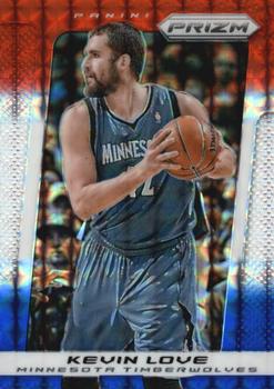 2013-14 Panini Prizm - Prizms Red White and Blue Mosaic #87 Kevin Love Front