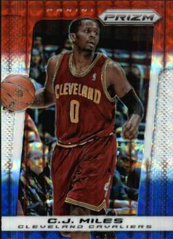 2013-14 Panini Prizm - Prizms Red White and Blue Mosaic #195 C.J. Miles Front