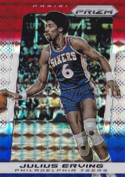 2013-14 Panini Prizm - Prizms Red White and Blue Mosaic #221 Julius Erving Front