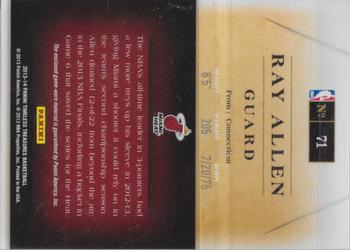 2013-14 Panini Timeless Treasures - Every Player Every Game Jerseys #71 Ray Allen Back