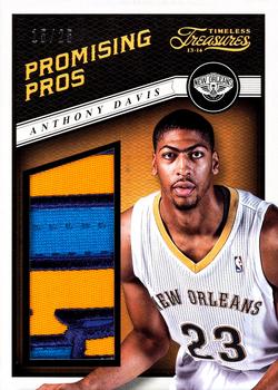 2013-14 Panini Timeless Treasures - Promising Pros Materials Prime #5 Anthony Davis Front