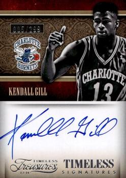 2013-14 Panini Timeless Treasures - Timeless Signatures #19 Kendall Gill Front