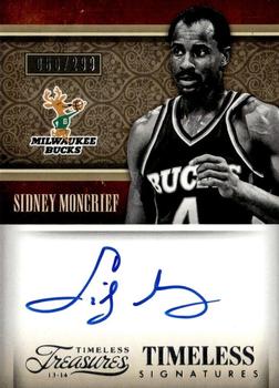 2013-14 Panini Timeless Treasures - Timeless Signatures #27 Sidney Moncrief Front