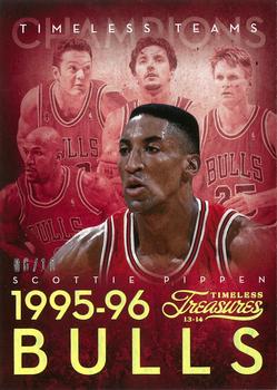 2013-14 Panini Timeless Treasures - Timeless Teams Gold #22 Scottie Pippen Front