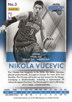 2013-14 Panini Titanium #3 Nikola Vucevic Back