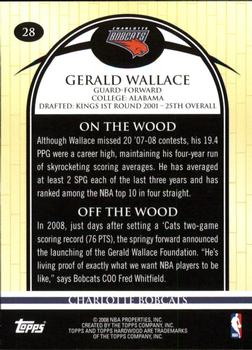 2008-09 Topps Hardwood #28 Gerald Wallace Back