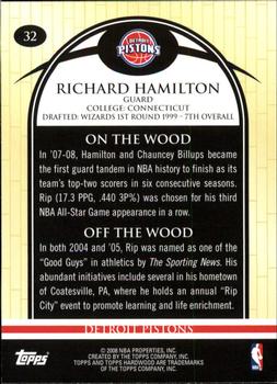 2008-09 Topps Hardwood #32 Richard Hamilton Back