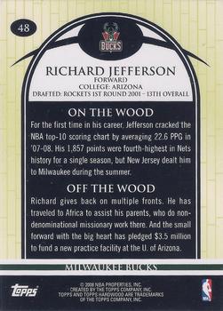 2008-09 Topps Hardwood #48 Richard Jefferson Back
