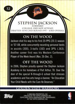 2008-09 Topps Hardwood #52 Stephen Jackson Back