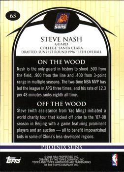 2008-09 Topps Hardwood #65 Steve Nash Back