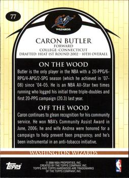 2008-09 Topps Hardwood #77 Caron Butler Back