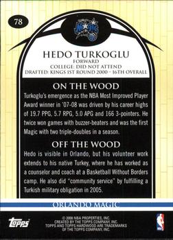 2008-09 Topps Hardwood #78 Hedo Turkoglu Back