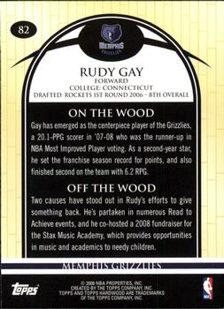 2008-09 Topps Hardwood #82 Rudy Gay Back