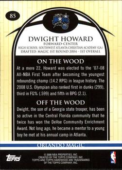 2008-09 Topps Hardwood #85 Dwight Howard Back