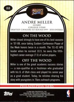 2008-09 Topps Hardwood #88 Andre Miller Back