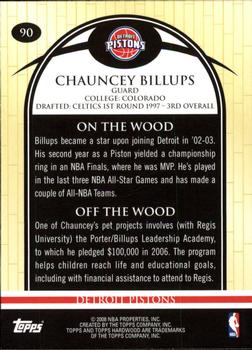 2008-09 Topps Hardwood #90 Chauncey Billups Back