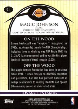 2008-09 Topps Hardwood #94 Magic Johnson Back