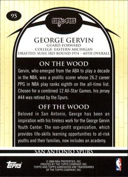 2008-09 Topps Hardwood #95 George Gervin Back