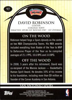 2008-09 Topps Hardwood #97 David Robinson Back