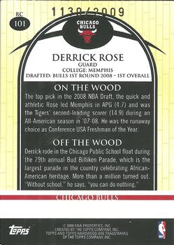 2008-09 Topps Hardwood #101 Derrick Rose Back