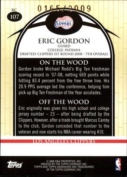 2008-09 Topps Hardwood #107 Eric Gordon Back